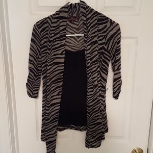 Almost Famous Black/Gray Blouse